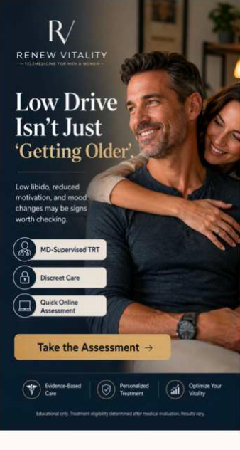 Ad creative — Low Drive Isn't Just Getting Older