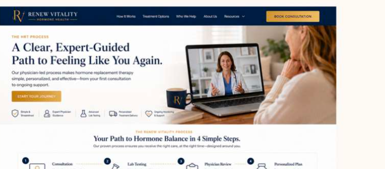 HRT process landing page