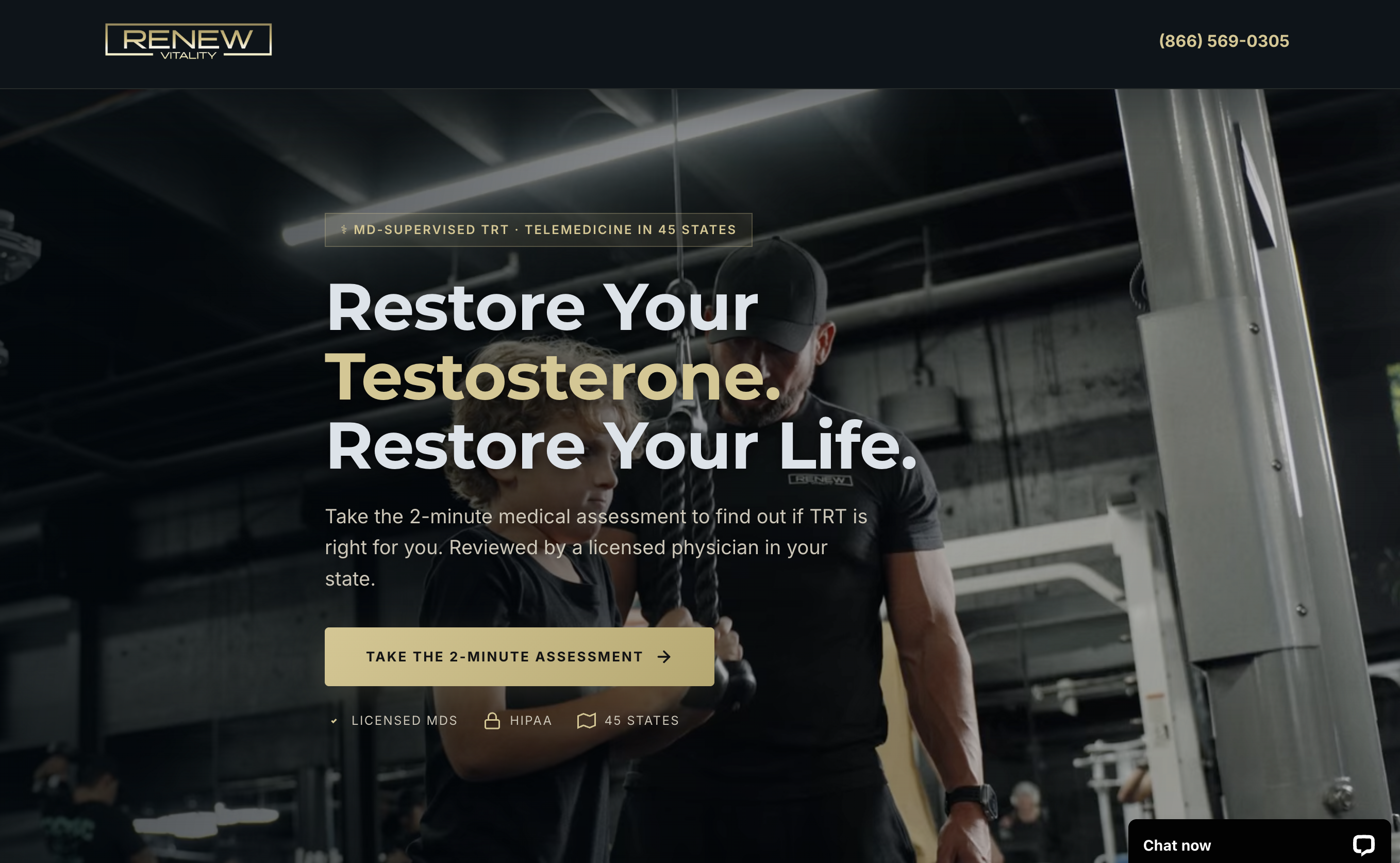 Client landing page — Renew Vitality