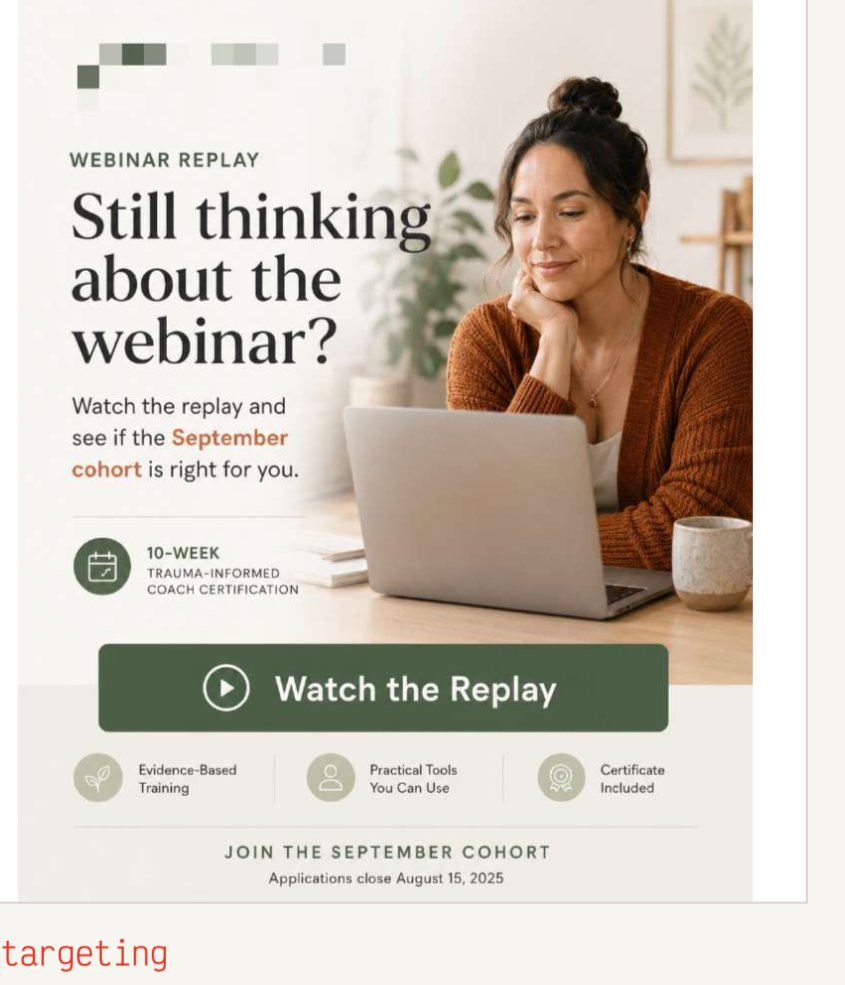 Retargeting replay Meta ad creative